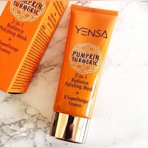 NIB Sealed Yensa Pumpkin Tumeric 2-in-1 Radiance Polishing Mask + 8 Super Oils